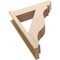 Ekena Millwork 8-in W x 30-in D x 38-in H Funston Slat Rough Cedar Woodgrain TimberThane Outlooker, Primed Tan OUTUR080X30X38FST24RCPR - alternate 5